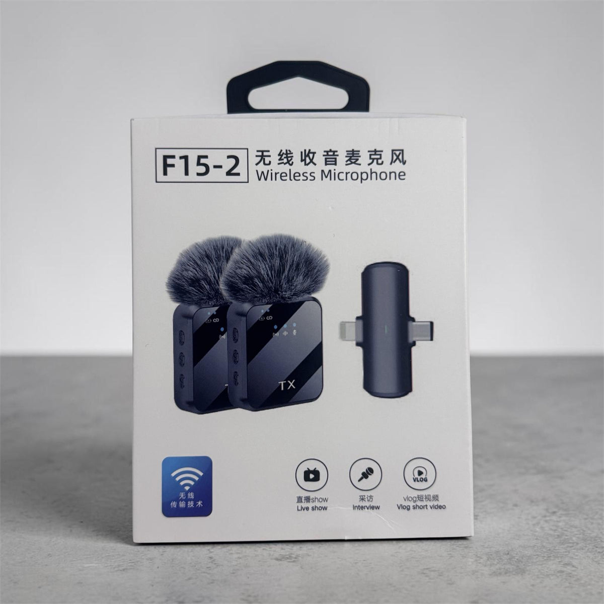 Micrófono Inalámbrico F15-2 — Doble TX con Conexión Lightning